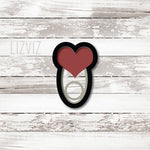 Heart Safety Pin Cookie Cutter.