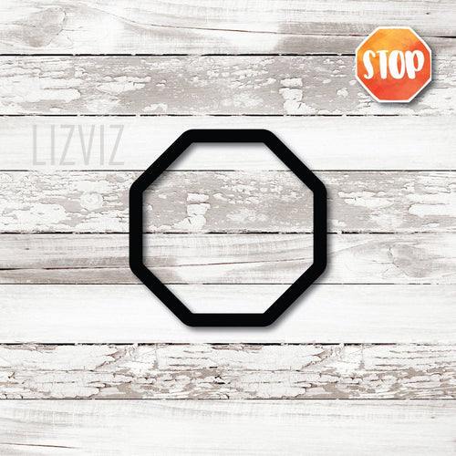 Stop Sign Cookie Cutter. Construction Cookie Cutter.