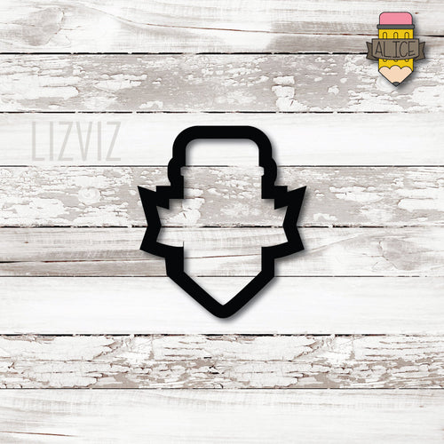 Pencil Cookie Cutter with banner. Back to School Cookie Cutter.