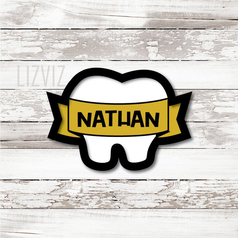 Tooth with Banner Cookie Cutter. Nurse Appreciation Cookie Cutter.