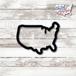 The United States of America Cookie Cutters. Fourth of July cookie cutter. USA Cookie Cutter.