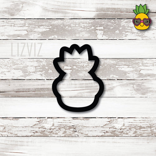Pineapple with sunglasses Cookie Cutter. Fruit Cookie Cutter.