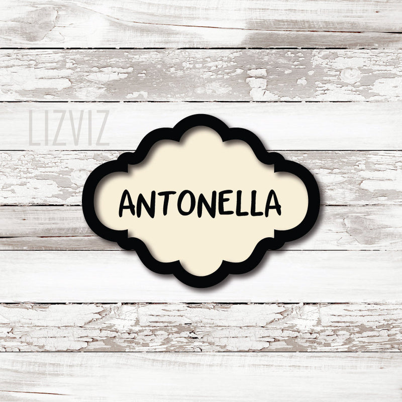 The Antonella Plaque Cookie Cutter. Plaque Cookie Cutter