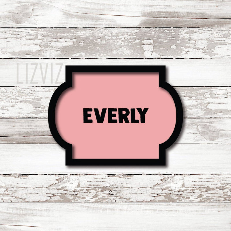 The Everly Plaque Cookie Cutter. Plaque Cookie Cutter