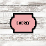plaque cookie cutter everly