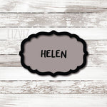The Helen Plaque Cookie Cutter. Plaque Cookie Cutter