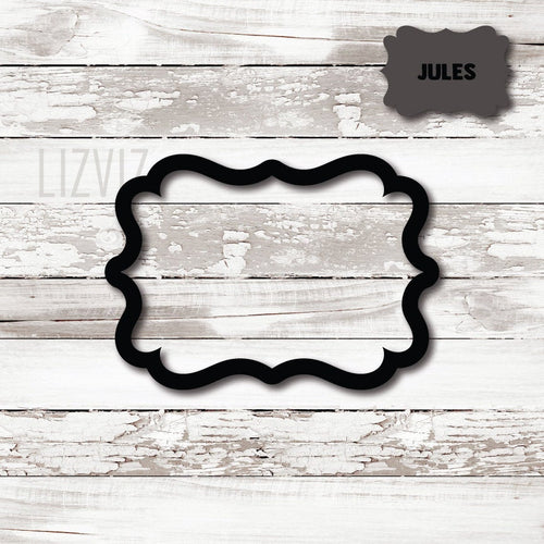 The Jules Plaque Cookie Cutter. Plaque Cookie Cutter