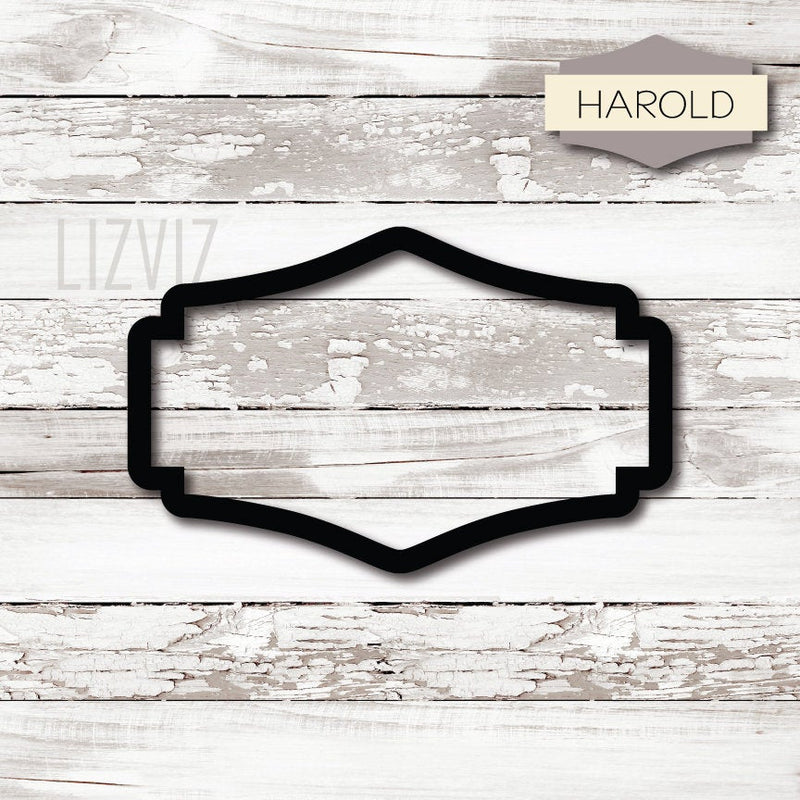 The Harold Plaque Cookie Cutter. Plaque Cookie Cutter