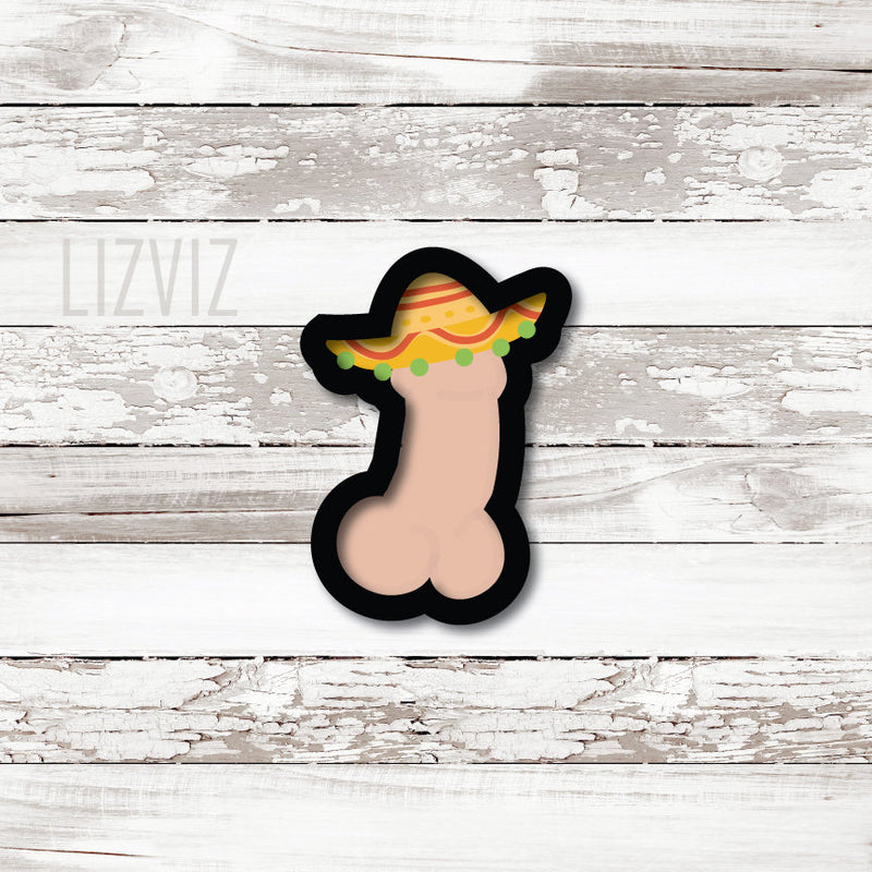 Penis Cookie Cutter With Sombrero.