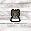 Boy Bear Head Cookie Cutter. With banner.