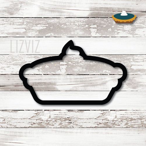 Pie with Whip Cookie Cutter. Scallop Circle Cookie Cutter