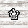 Pronoun Cookie Cutter. She Her. Pride Cookie Cutter. LGBTQ+