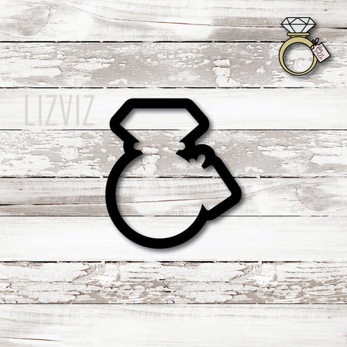 Ring Cookie Cutter. Wedding cookie cutter. Divorce Cookie Cutter.