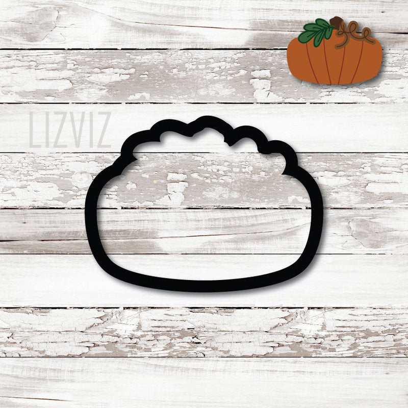 Pumpkin with Vine Cookie Cutter. Fall Cookie Cutter