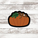 Pumpkin with Vine Cookie Cutter. Fall Cookie Cutter