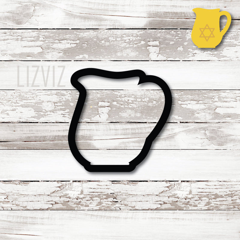 Pitcher Cookie Cutter. Hanukkah Cookie Cutter.