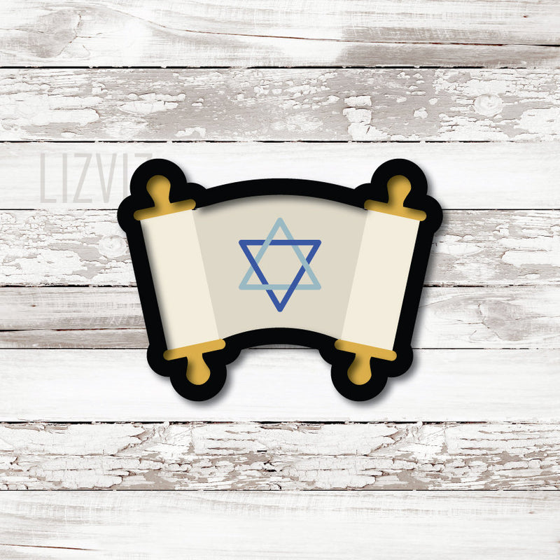 Scroll Cookie Cutter. Hanukkah Cookie Cutter. Graduation Cookie Cutter.