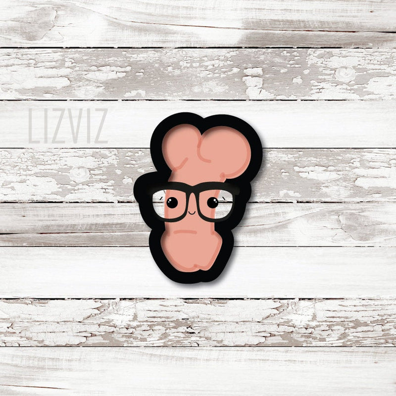 Penis Cookie Cutter. Penis with Glasses. Nerd Dick. Bachelorette Cookie Cutter. Valentine Cookie Cutter.