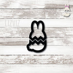 Bunny Egg Cracked Cookie Cutter. Rabbit Cookie Cutter. Easter Cookie Cutter.