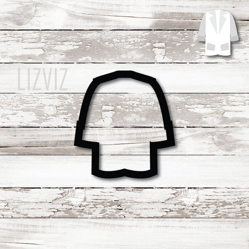 Lab Coat cookie cutter. Back to School Cookie Cutter. Science Cookie Cutter.