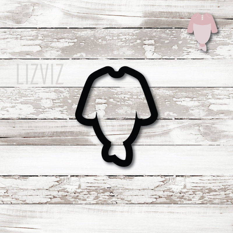 Long Sleeve Knotted Sleeper Cookie Cutter.