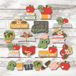 School Cookie Cutter Set. Science Book stack set. Teacher Appreciation Cookie Cutter. Graduation Cookie Cutter.