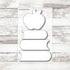 School Cookie Cutter Set. Apple and Book Stack Set. Teacher Appreciation Cookie Cutter. Graduation Cookie Cutter.