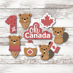 Beaver With Flag Cookie Cutter. Canada Day Cookie Cutter.