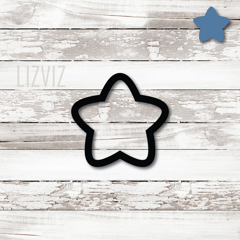 Star Rounded Cookie Cutter. Fourth of July Cookie Cutter.