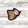 Beaver With Flag Cookie Cutter. Canada Day Cookie Cutter.