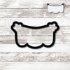 Banner Cookie Cutter. Party Cookie Cutter. Rectangle. Triple Bunting.