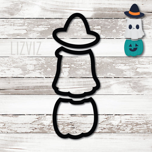 Halloween Cookie Cutter. Ghost Stack.