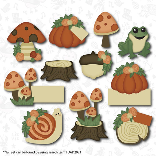 Toad on a Mushroom Cookie Cutter. Fall Cookie Cutter.