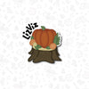 Pumpkin and Tree Stump Cookie Cutter. Fall Cookie Cutter.