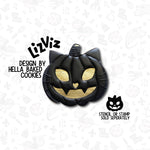 Pumpkin Cat Cookie Cutter. Halloween Cookie Cutter. With Stamp.