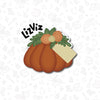 Floral Pumpkin with Tag Cookie Cutter. Fall Cookie Cutter. Pumpkin Cookie Cutter.