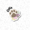 Floral Cat Paw Cookie Cutter. Cat Paw Cookie Cutter.