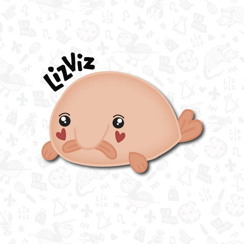 Cute simple blobfish BLOB FISH' Teddy Bear