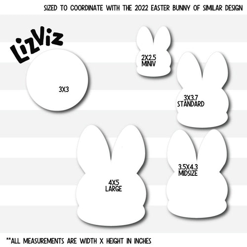 Easter Cookie Cutter. 2022 Design. Bunny Face Tall Ears Cookie Cutter.
