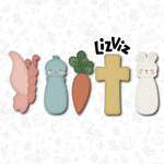 Easter Variety Set Cookie Cutter. Easter Cookie Cutter. Bunny Cookie Cutter. Carrot Cookie Cutter. Tulip Cookie Cutter.