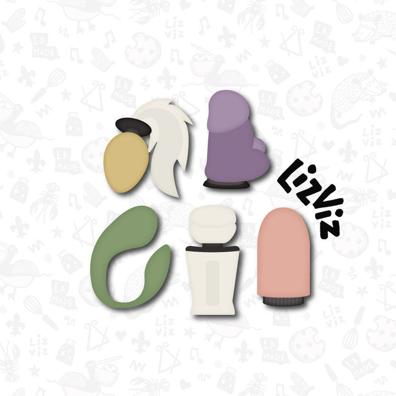 Mini Sex Toy Cookie Cutter. 2 inches. LizViz Mini Sex Toy Cookie Cutter. 2 inches. LizViz