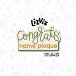 Graduation Cookie Cutter. Engagement Cookie Cutter. Congrats cookie cutter with name plaque.