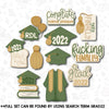 Graduation Gown Cookie Cutter. 2022 Design.