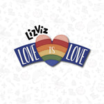 Love Plaque Cookie Cutter. Love is Love. Pride Cookie Cutter. Wedding Cookie Cutter.