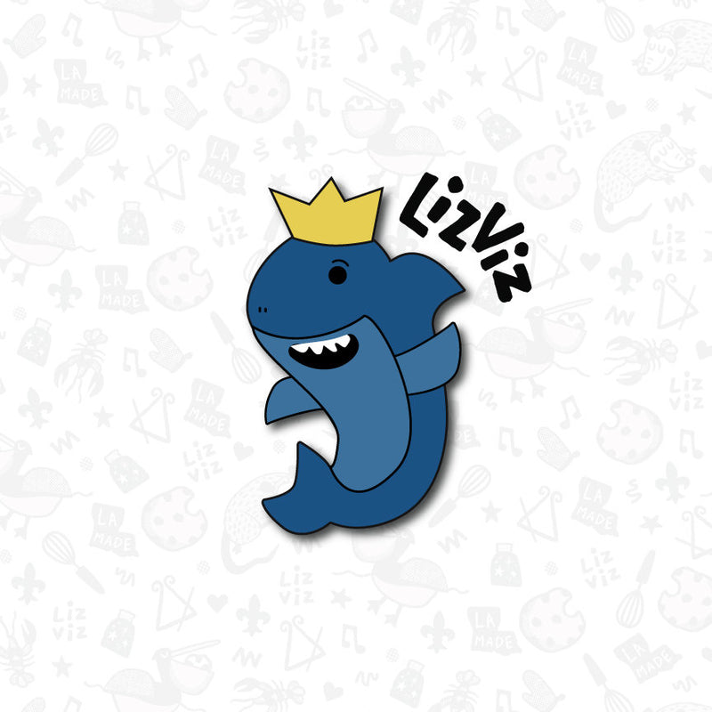 Shark Cookie Cutter. With Crown.