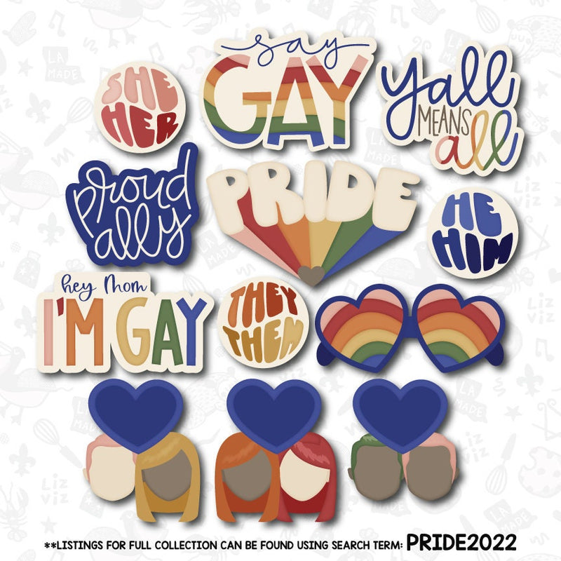 Say Gay. Pride Cookie Cutter.