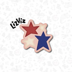 Fourth of July cookie cutter. Star Cluster Cookie Cutter. 2022 design.