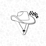 Cowgirl Hat Cookie cutter with tie.