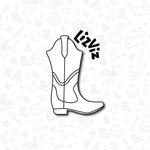 Cowgirl Boot Cookie Cutter. Disco Cowgirl.