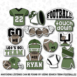 Helmet Front View Cookie Cutter. Football Cookie Cutter.